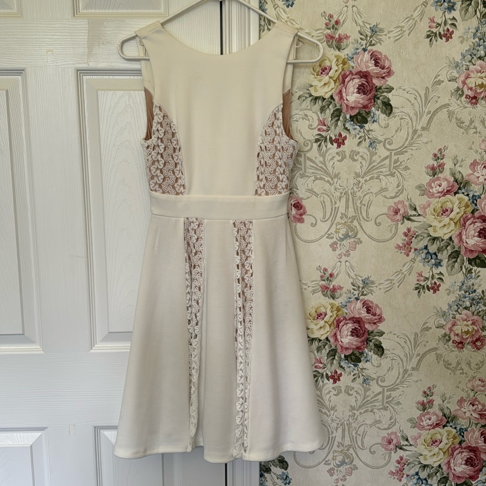 Altar’d State white and nude dress
